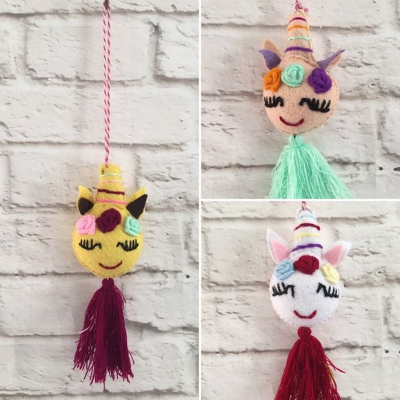Handmade Mexican Unicorn Pom Pom Tassel - Pompones Mexicanos - Picture 1 of 3